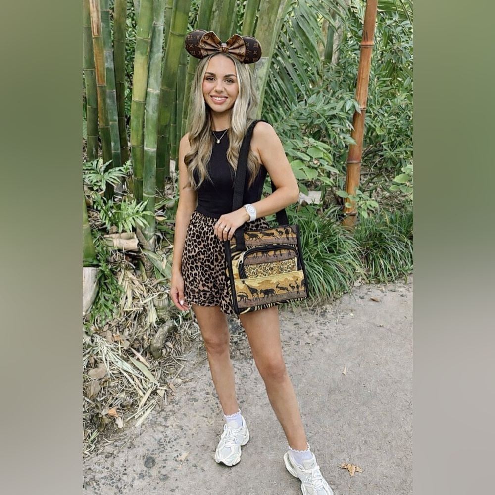 Safari Disney Lion King Animal Print Shoulder Bag Purse Tote Animal Kingdom